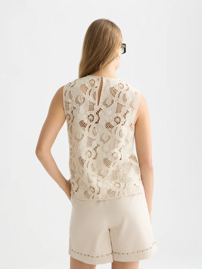 Flame Embroidery Top