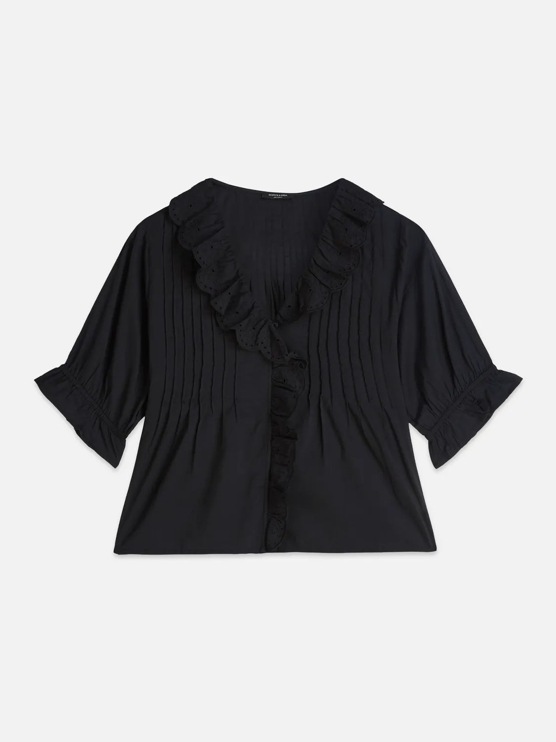 Short Sleeve Blouse With Embroidered Details