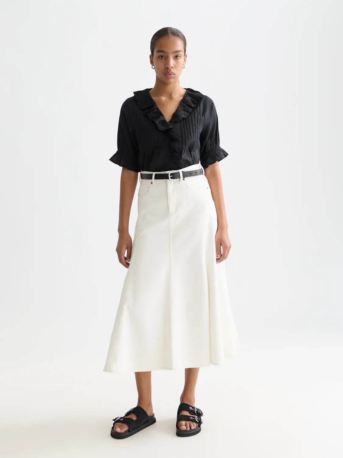 Short Sleeve Blouse With Embroidered Details