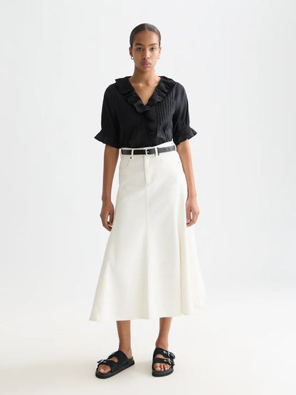 Short Sleeve Blouse With Embroidered Details