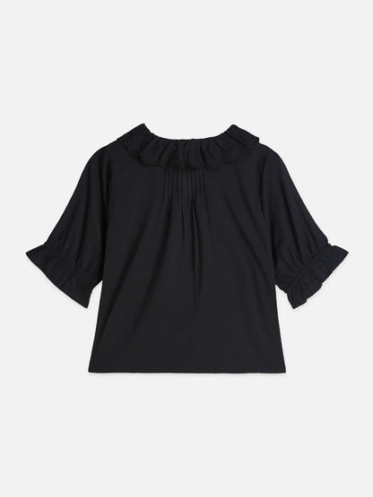 Short Sleeve Blouse With Embroidered Details