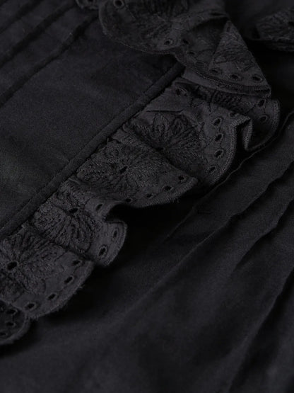 Short Sleeve Blouse With Embroidered Details