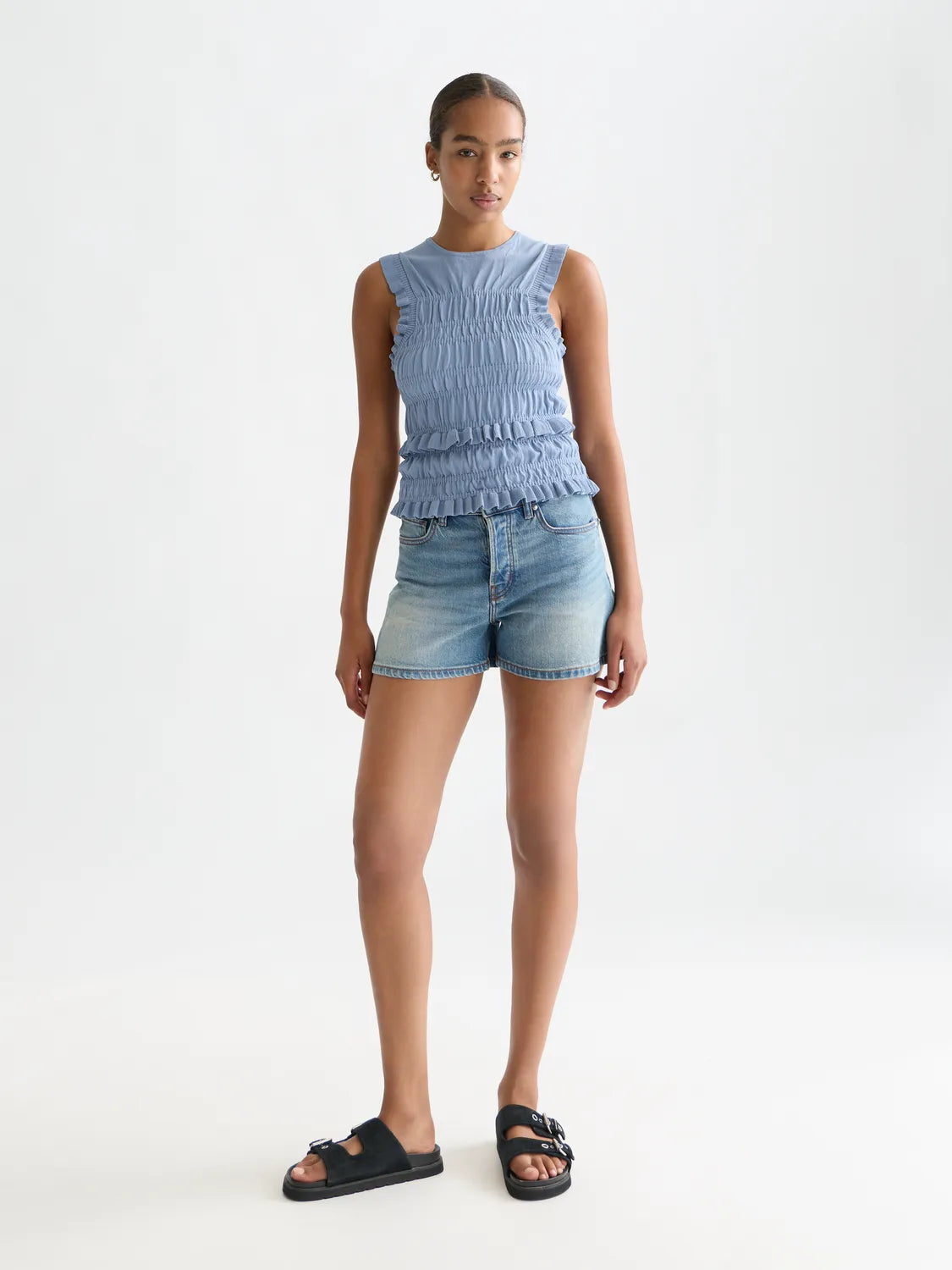 Smock Stitch Knitted Tank
