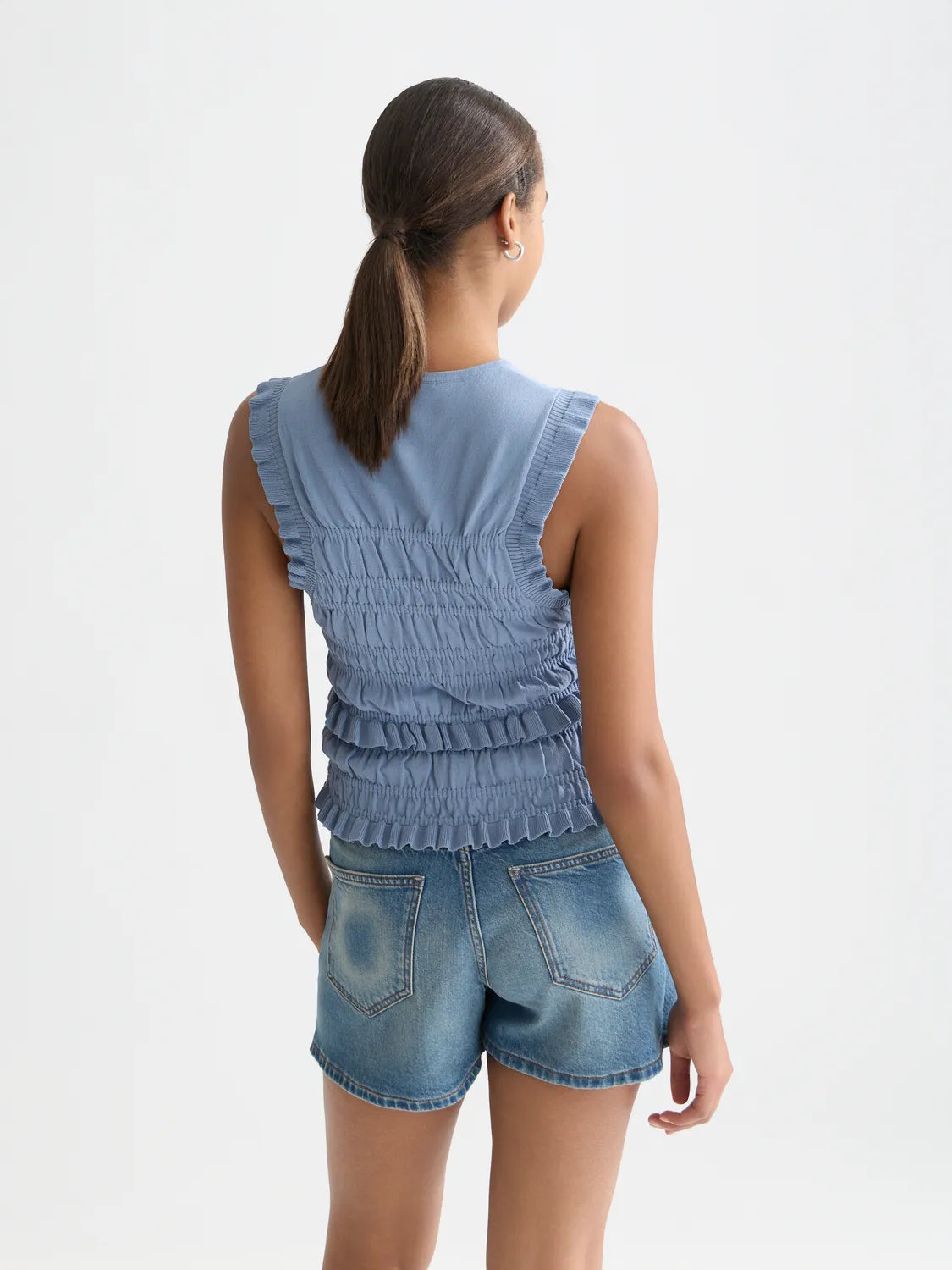 Smock Stitch Knitted Tank
