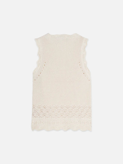 Pointelle Knitted Vest