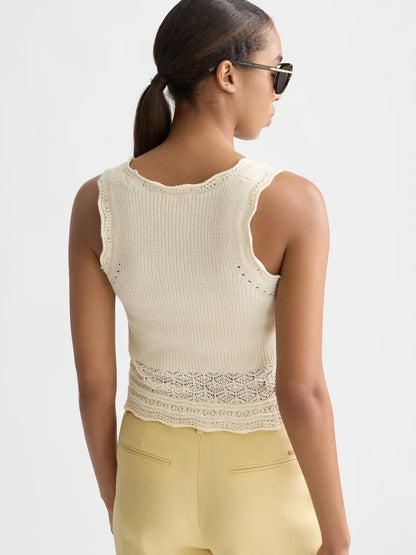 Pointelle Knitted Vest