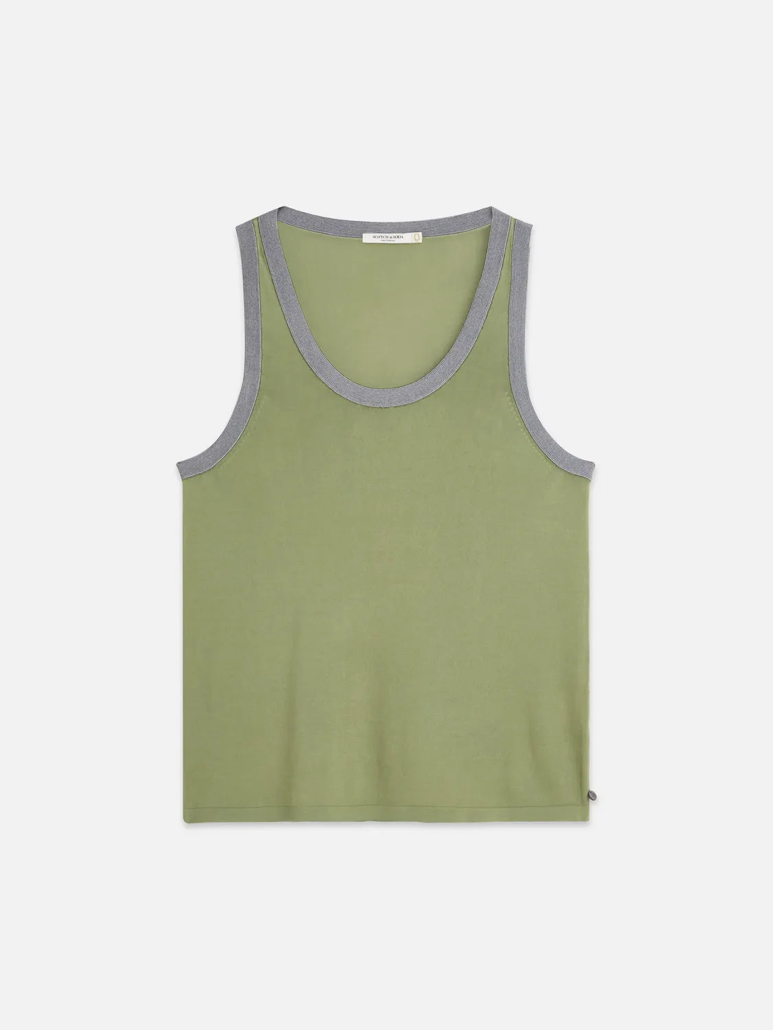 Stripe Trim Relaxed Knitted Vest