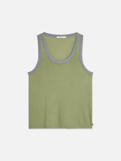Stripe Trim Relaxed Knitted Vest