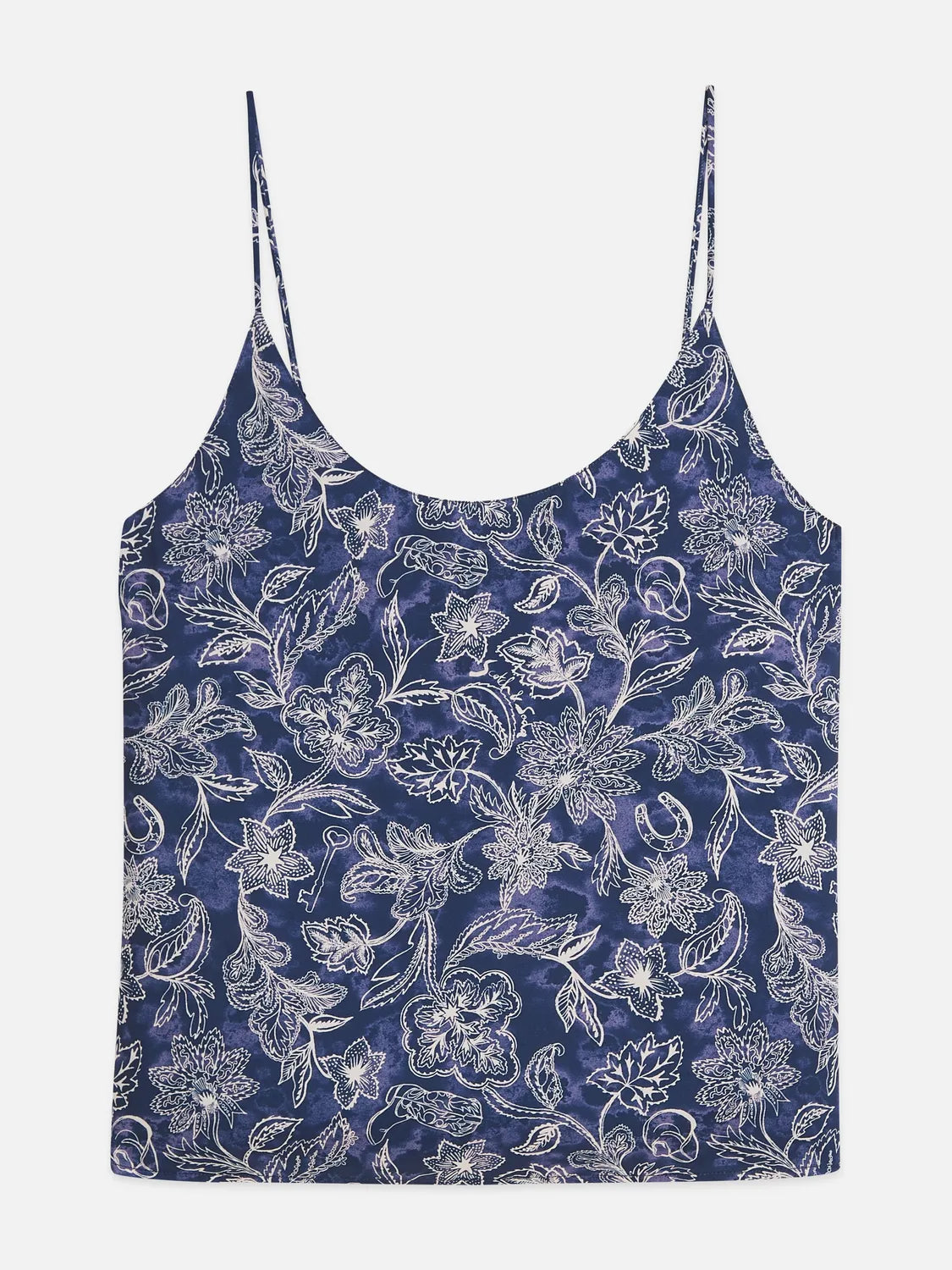 Printed Jersey Back Tank Top