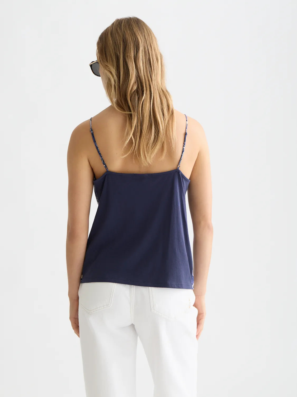Printed Jersey Back Tank Top