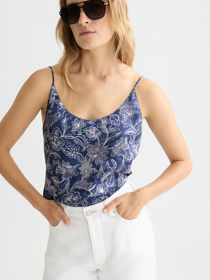 Printed Jersey Back Tank Top