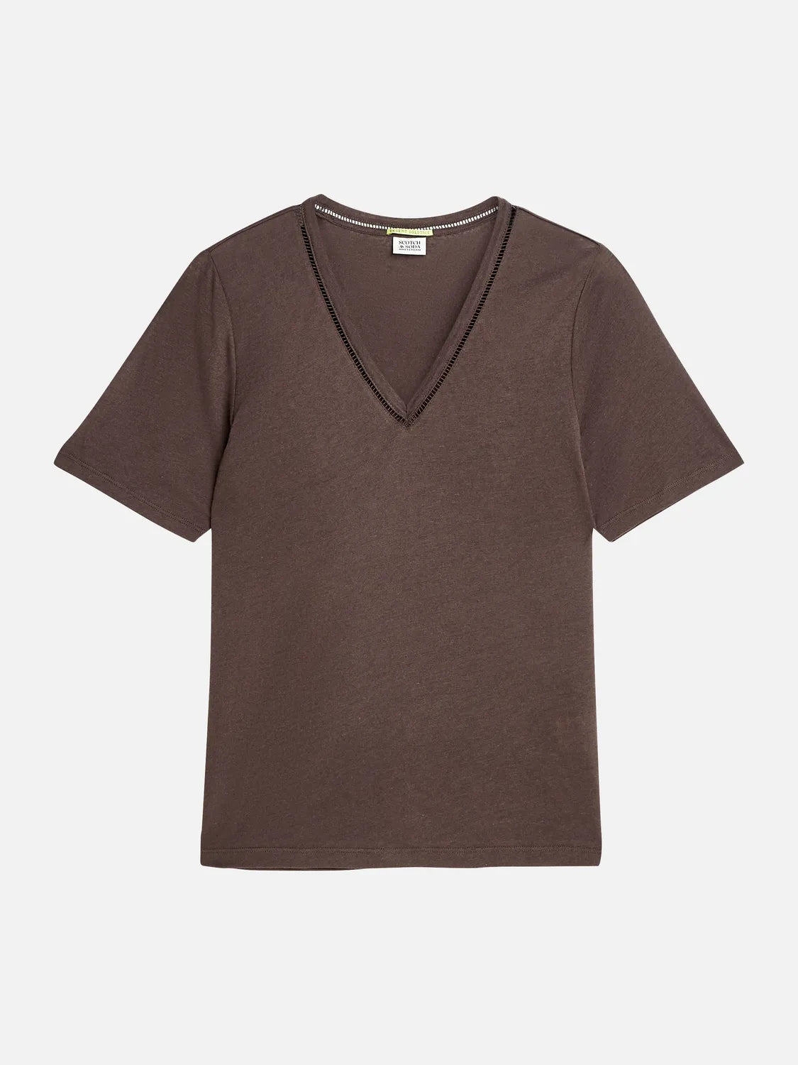 Linen V-Neck T-Shirt