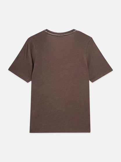 Linen V-Neck T-Shirt