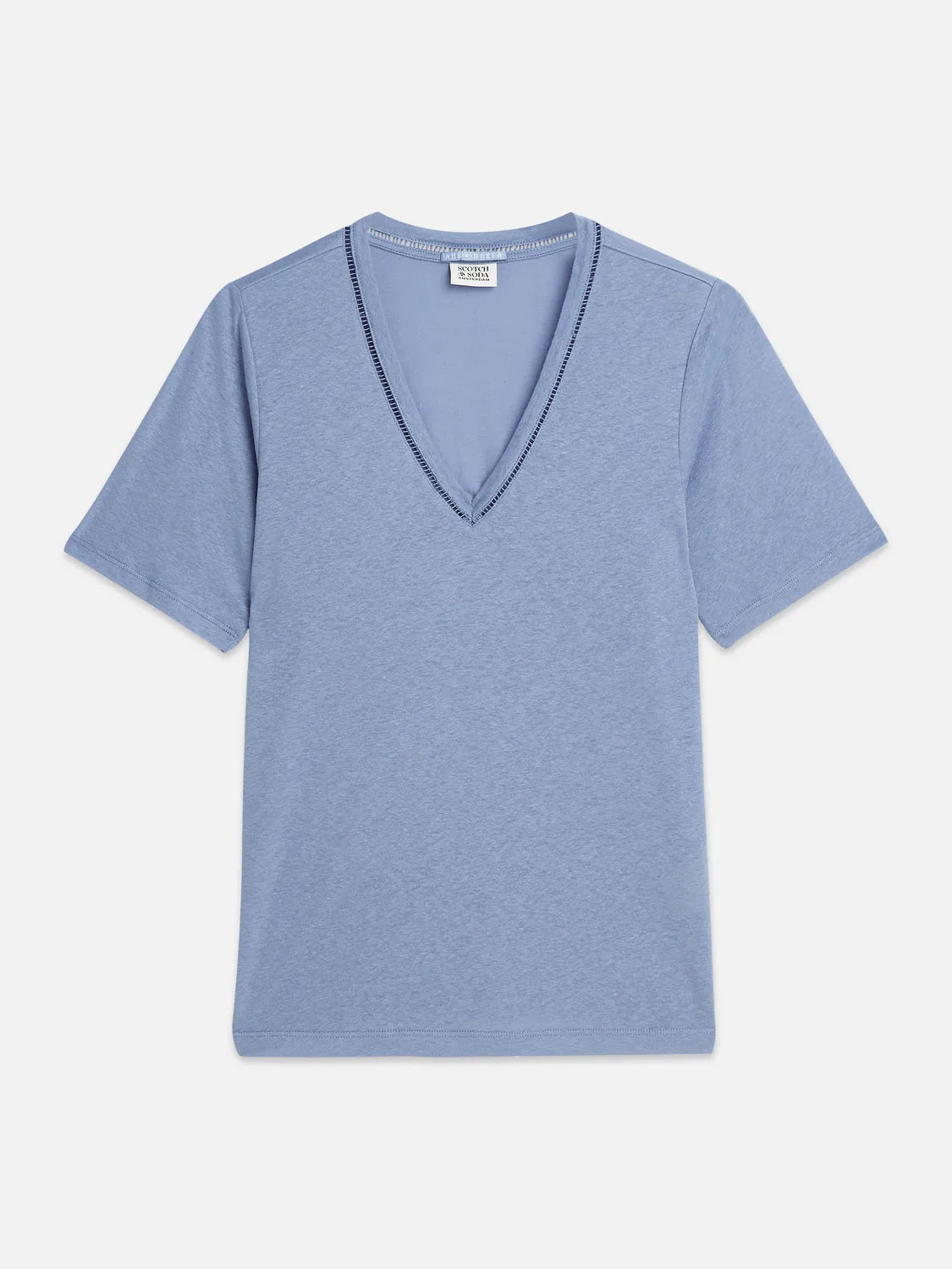 Linen V-Neck T-Shirt