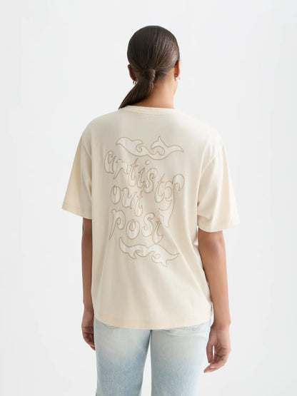 Washed Artwork Loose-Fit T-Shirt
