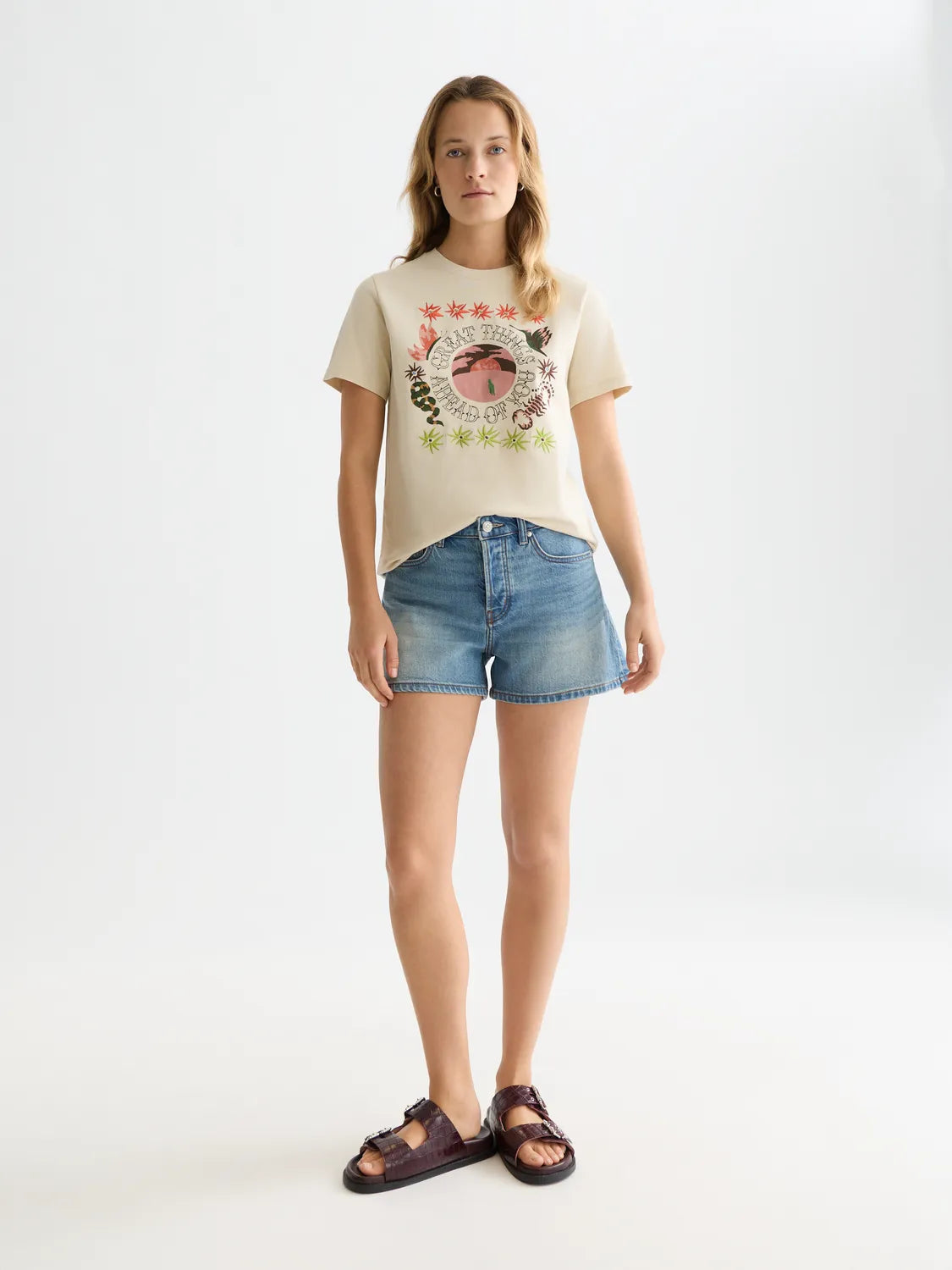 Embroidered Artwork Regular-Fit T-Shirt