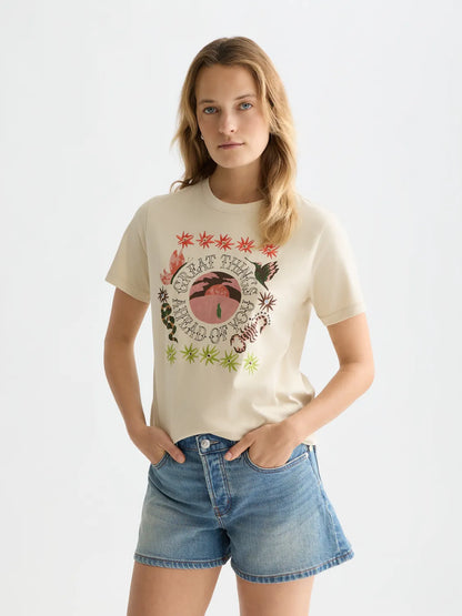 Embroidered Artwork Regular-Fit T-Shirt
