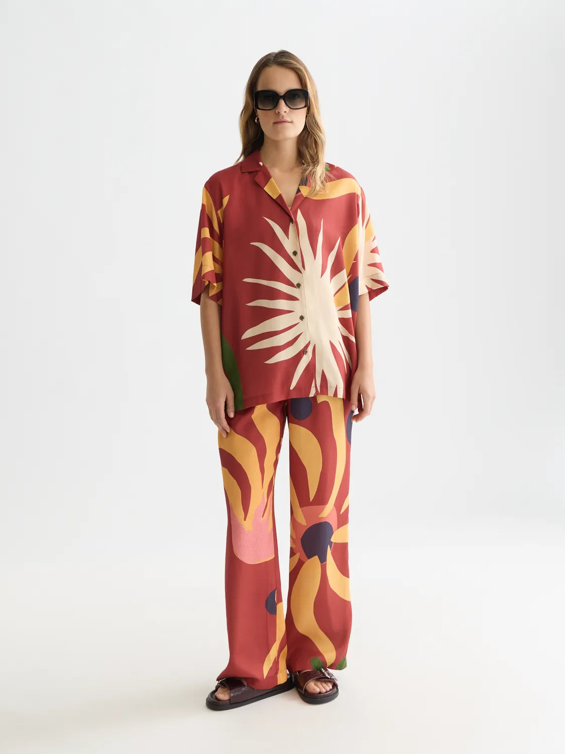 Printed Short Sleeved Relaxed Fit Shirt