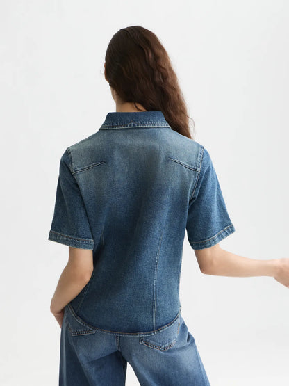 Darted Shirt - Verdant Fade
