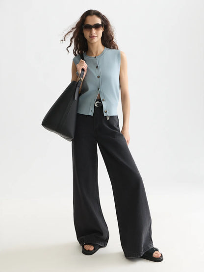 Compact Knitted Relaxed-Fit Spencer