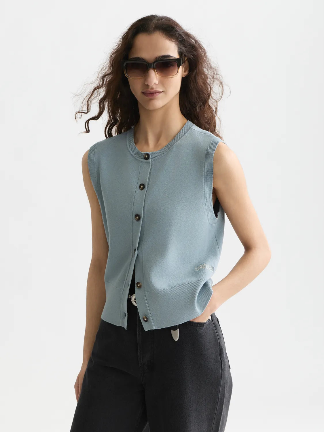 Compact Knitted Relaxed-Fit Spencer