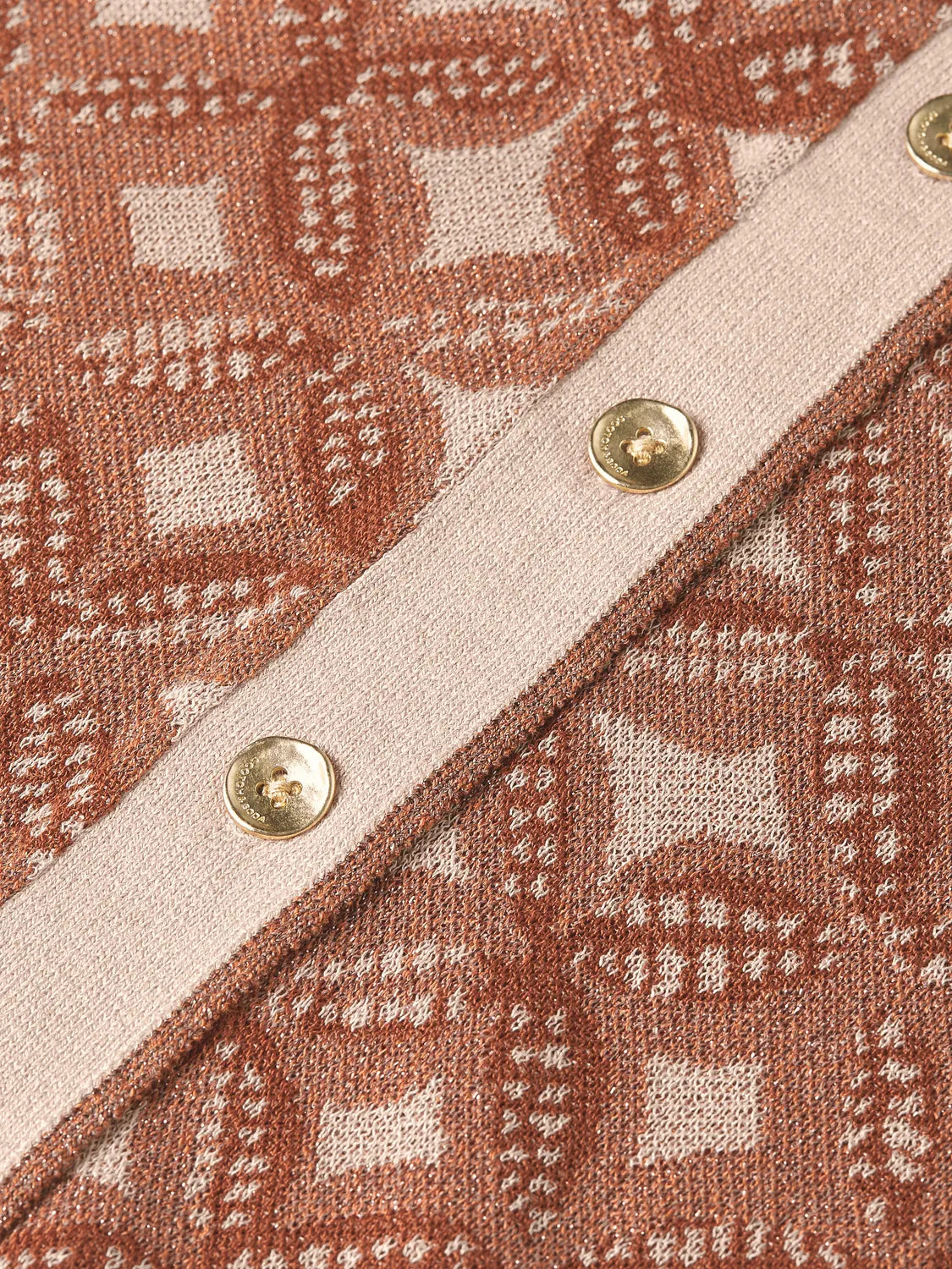 Jacquard Knitted Short-Sleeve Shirt