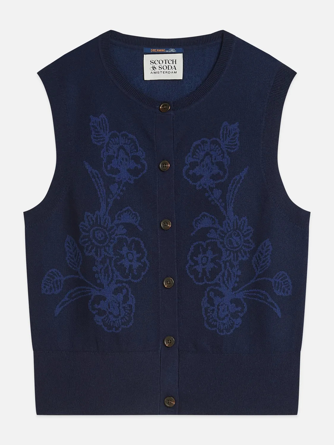 Jacquard Knitted Relaxed-Fit Spencer
