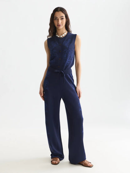Jacquard Knitted Relaxed-Fit Spencer