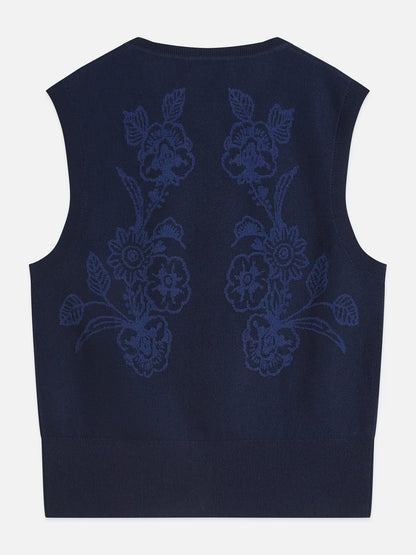 Jacquard Knitted Relaxed-Fit Spencer