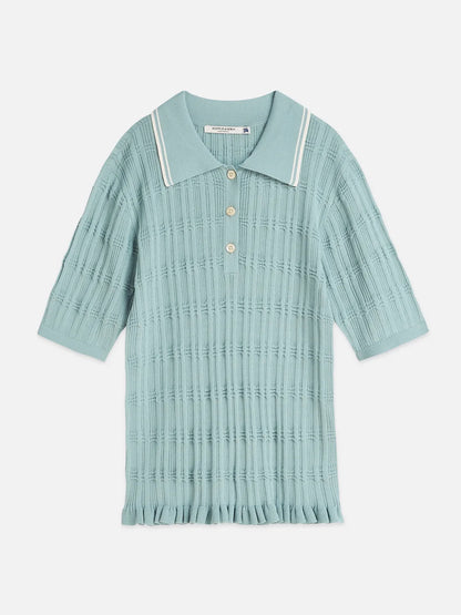 Ripple Stitch Fitted Pullover