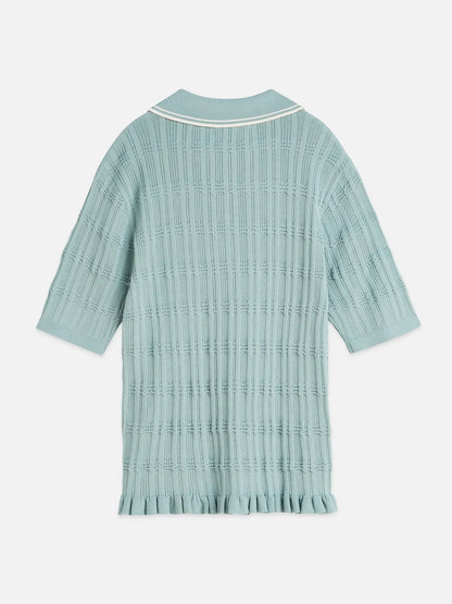 Ripple Stitch Fitted Pullover