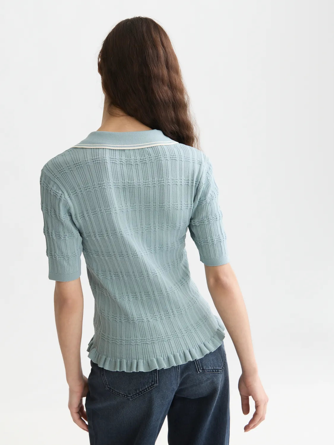 Ripple Stitch Fitted Pullover