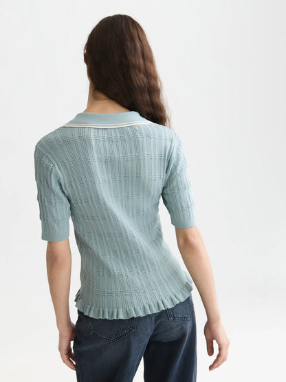 Ripple Stitch Fitted Pullover