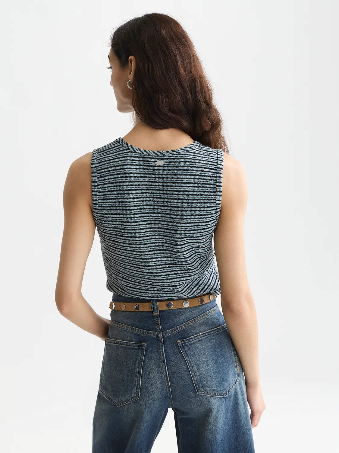 Stripe V-Neck Tank