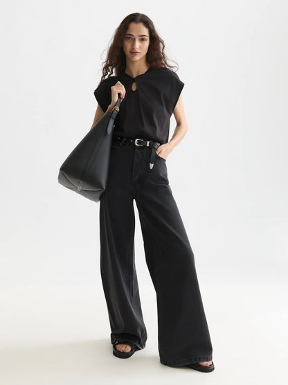 Twisted Neckline T-Shirt