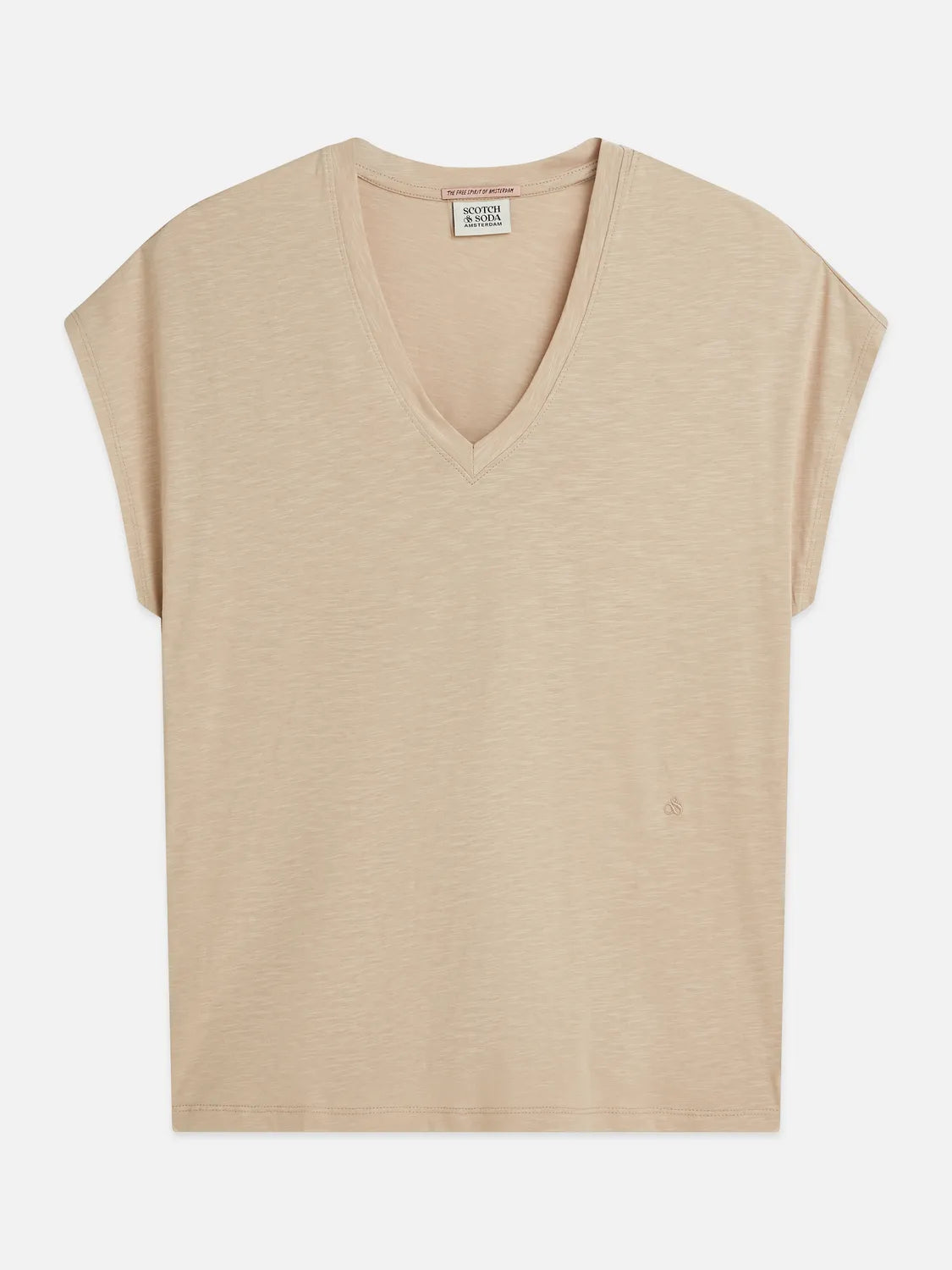 Ampersand Embroidery V-Neck T-Shirt