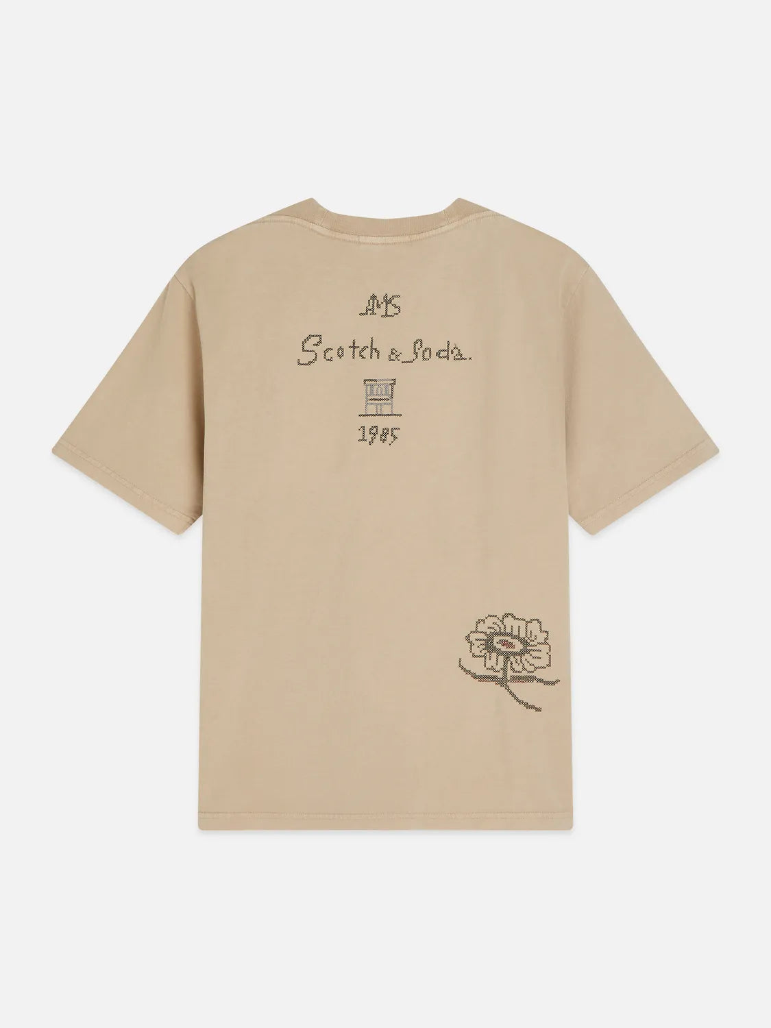 Washed Loose-Fit T-Shirt With Embroidery
