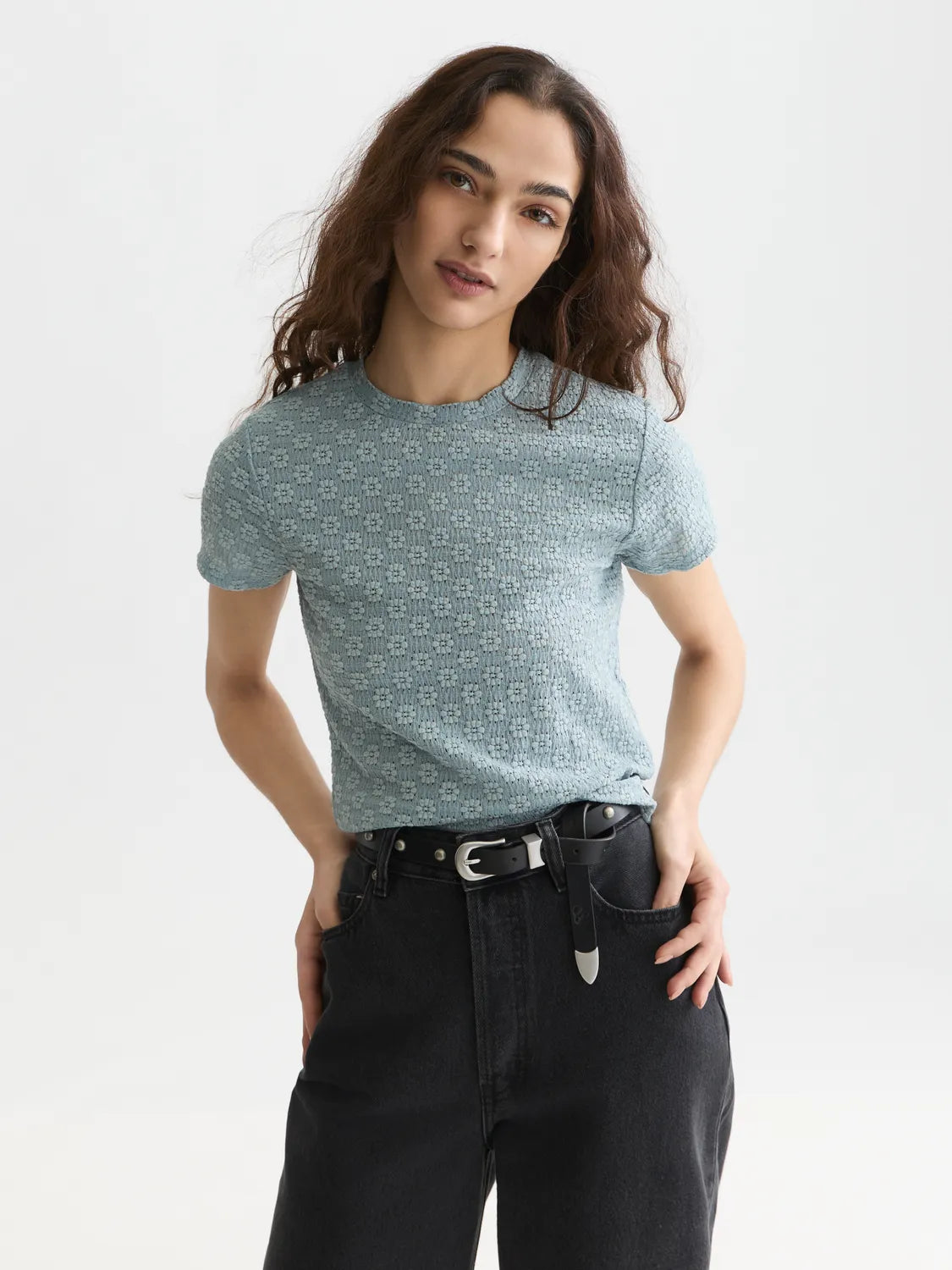 Open Structure Slim-Fit T-Shirt