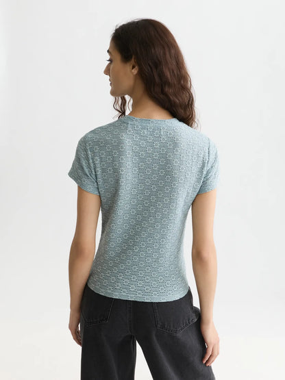 Open Structure Slim-Fit T-Shirt