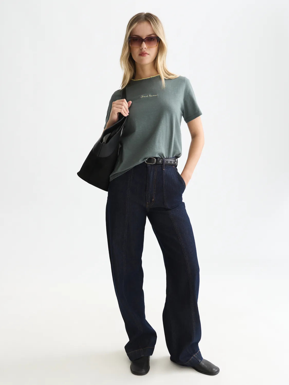 Chest Embroidery Regular-Fit T-Shirt