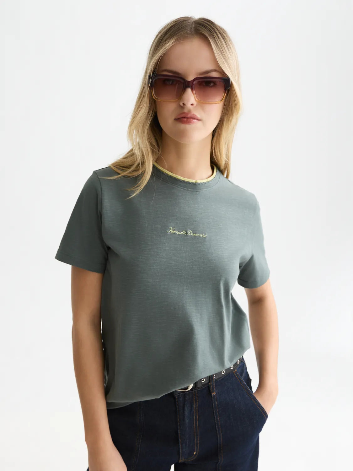Chest Embroidery Regular-Fit T-Shirt