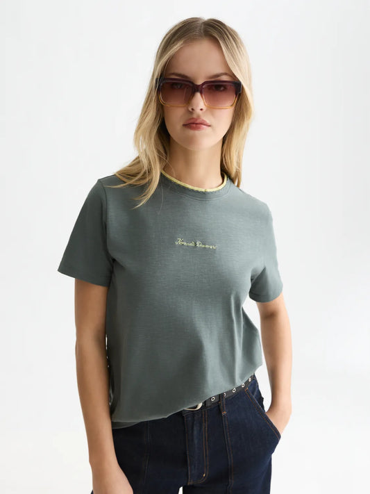 Chest Embroidery Regular-Fit T-Shirt