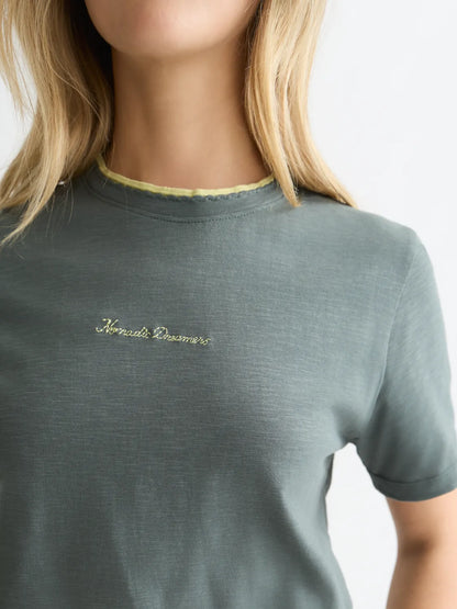 Chest Embroidery Regular-Fit T-Shirt