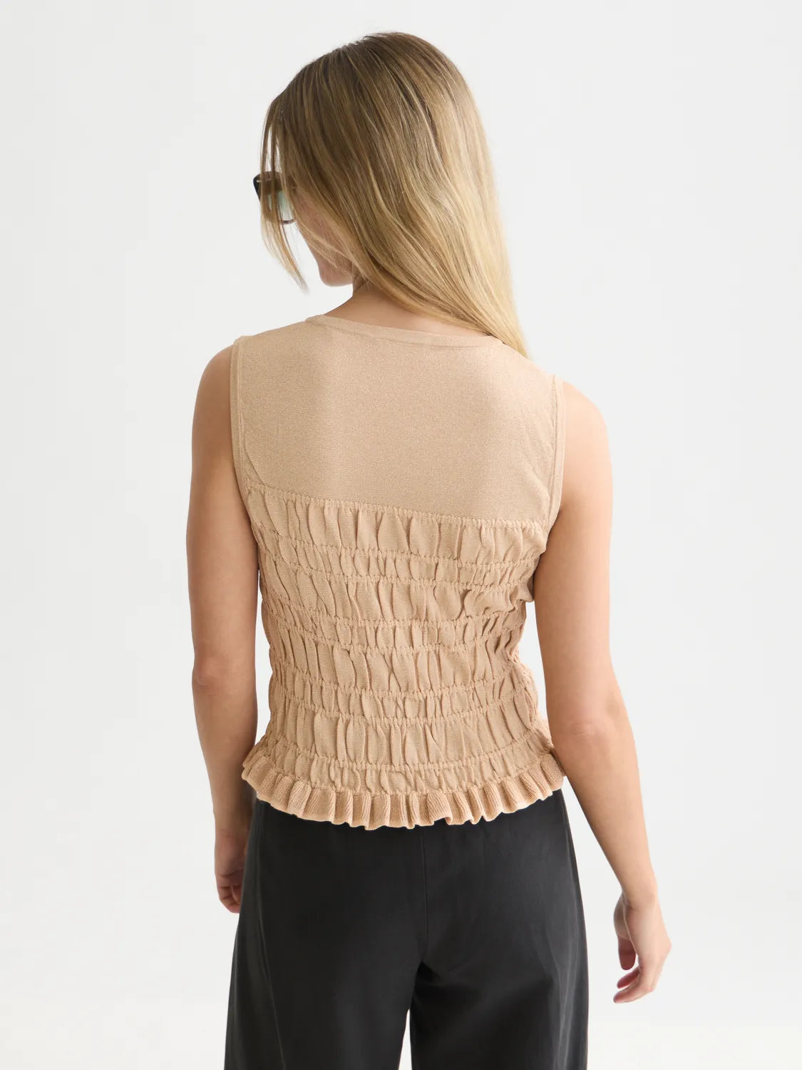 Smock Stitch Knitted Tank