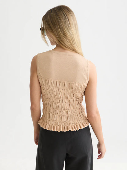 Smock Stitch Knitted Tank
