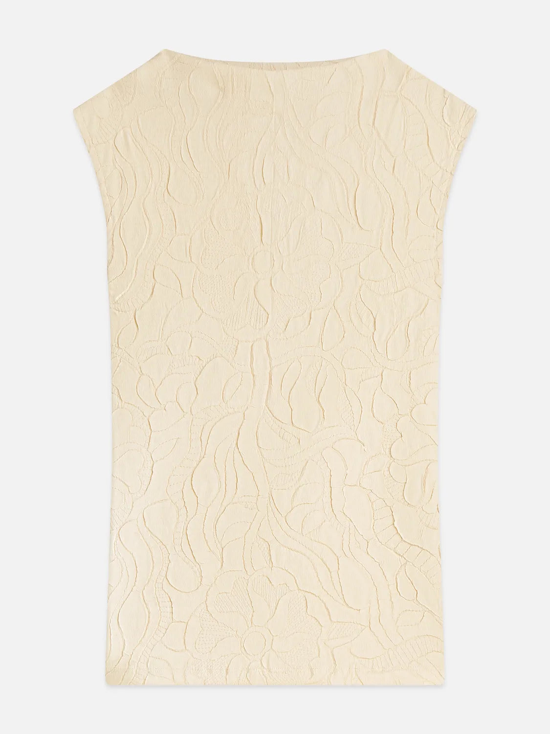 Embossed Pleat Mock Neck Tank