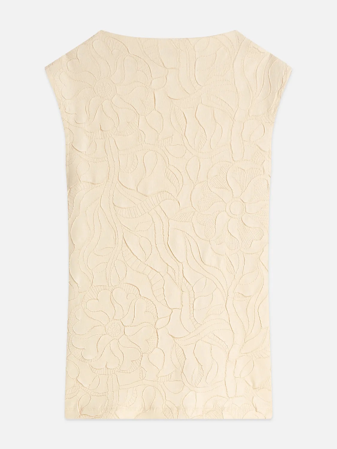 Embossed Pleat Mock Neck Tank