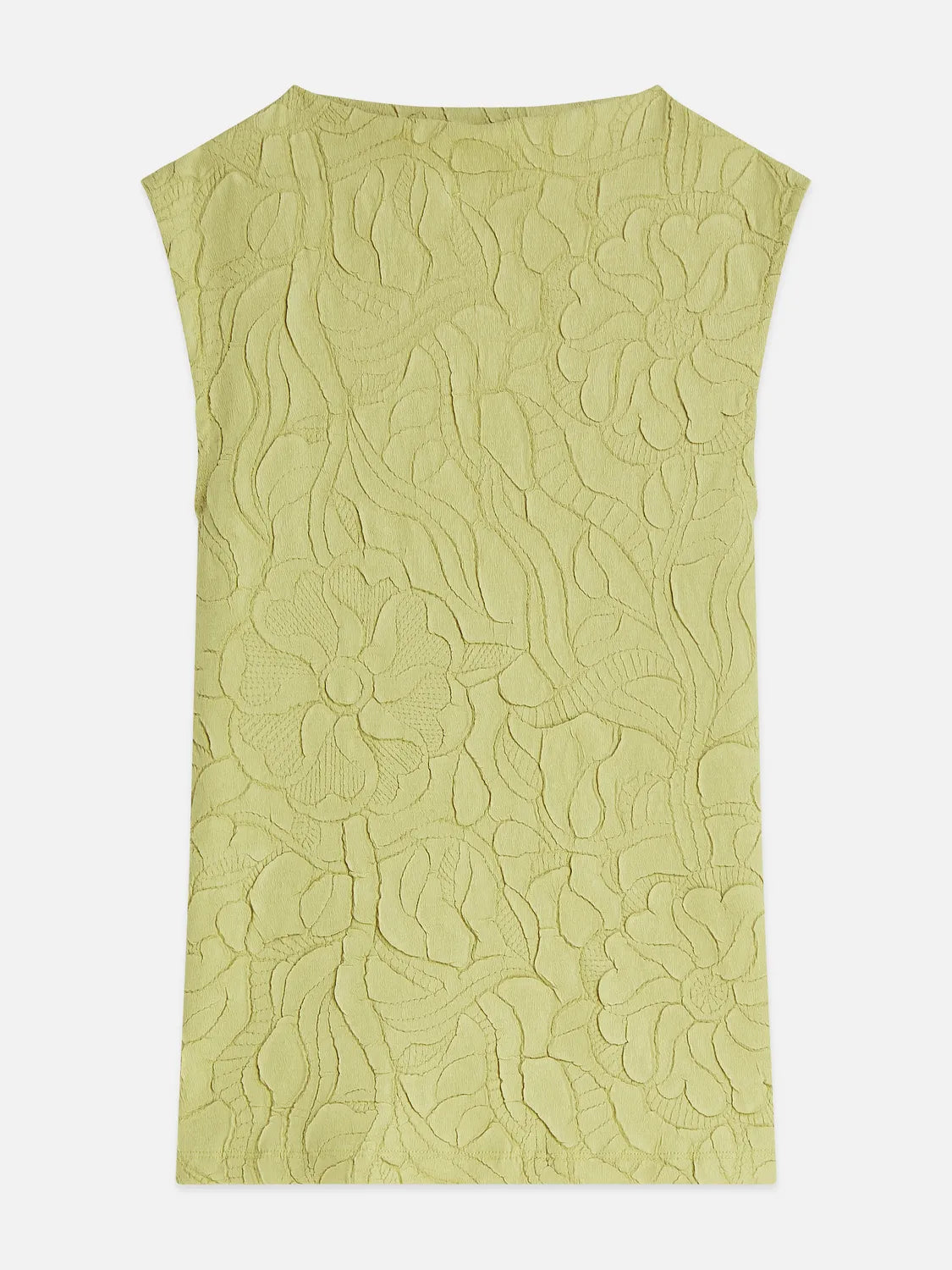 Embossed Pleat Mock Neck Tank