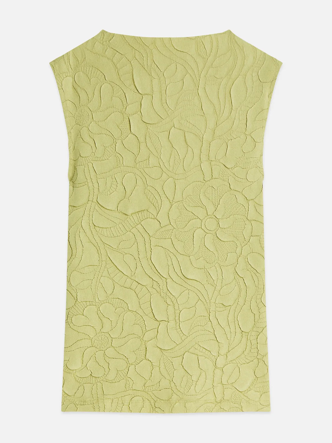 Embossed Pleat Mock Neck Tank