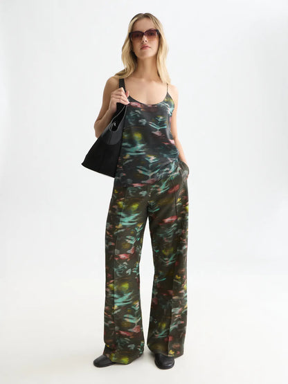 Printed Jersey Woven Tank